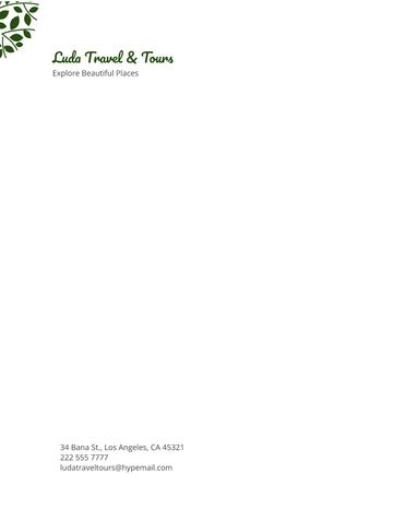 Free Travel & Tourism Letterhead Template to Edit Online