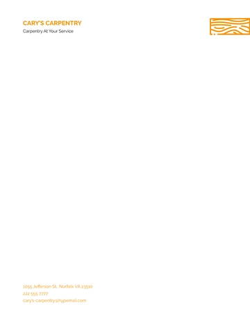 Free Carpenter Letterhead Format Template to Edit Online