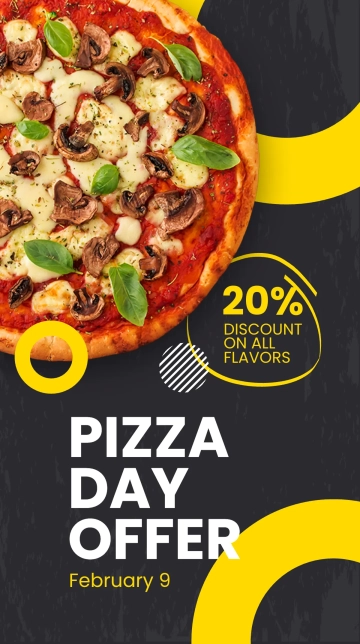 Free Pizza Day Offer Whatsapp Post Template to Edit Online
