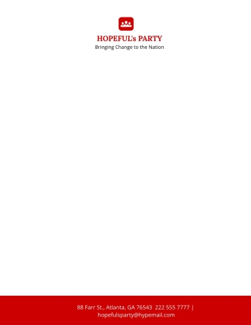 Free Political Campaign Letterhead Template to Edit Online Free Political Campaign Letterhead Template to Edit Online