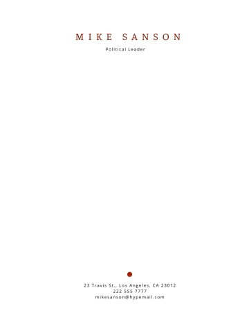 Free Sample Political Letterhead Template to Edit Online Free Sample Political Letterhead Template to Edit Online