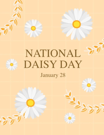 Free National Daisy Day Flyer Template to Edit Online