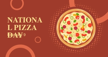 Free National Pizza Day Facebook Post Template to Edit Online