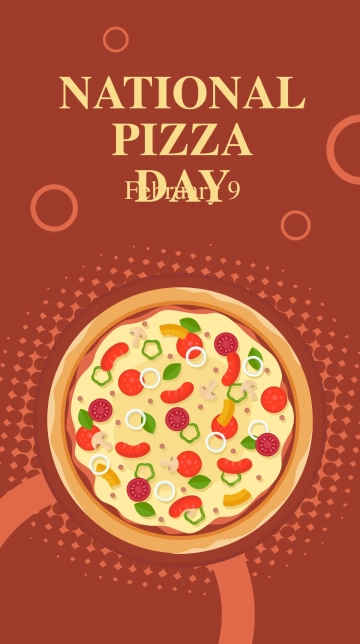 Free National Pizza Day Instagram Story Template to Edit Online