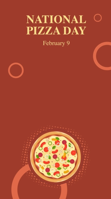 Free National Pizza Day Snapchat Geofilter Template to Edit Online