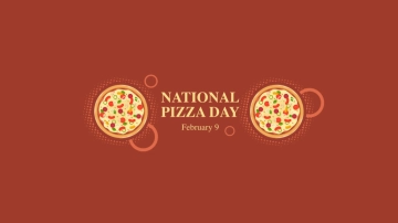 Free National Pizza Day Youtube Banner Template to Edit Online