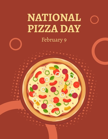 Free National Pizza Day Flyer Template to Edit Online