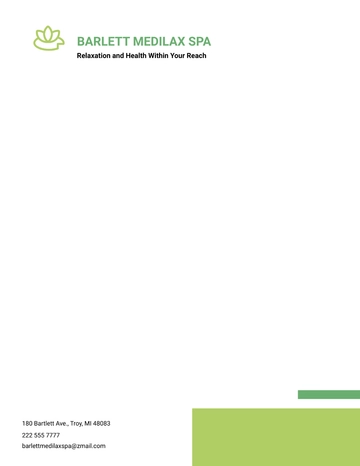 Free Medical Spa Letterhead Template to Edit Online