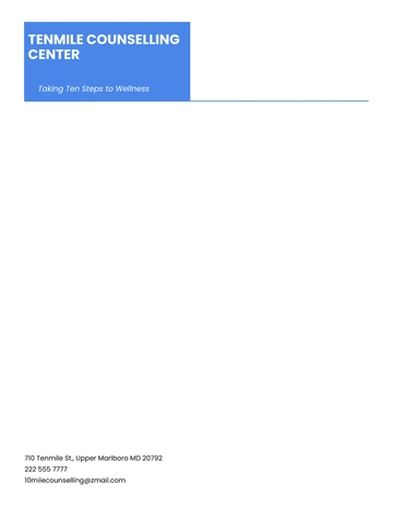 Free Counseling Letterhead Template to Edit Online