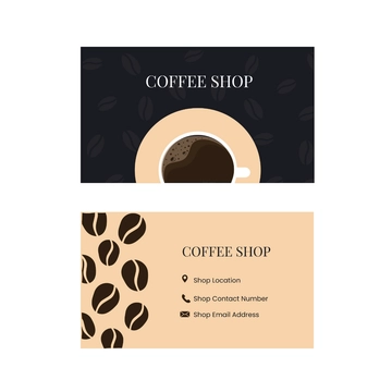 Free Cafe Business Card Vector Template to Edit Online