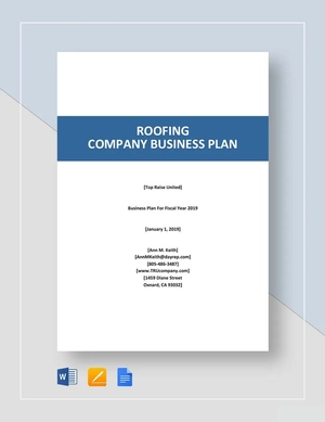 Roofing Company Business Plan Template