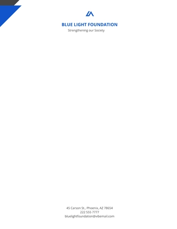 Free Sample Nonprofit Letterhead Template to Edit Online