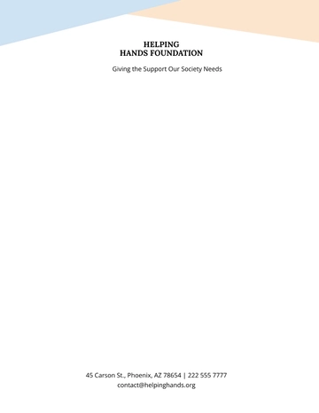 Free Community Non Profit Letterhead Template to Edit Online
