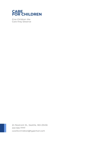 Free Non Profit Association for Children Letterhead Template to Edit Online