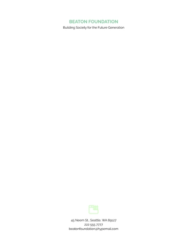Free Non Profit Foundation Letterhead Template to Edit Online