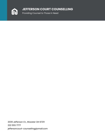 Free Sample Counseling Letterhead Template to Edit Online