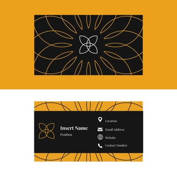 Free Golden Business Card Vector Template to Edit Online