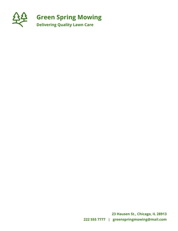 Free Creative Lawn Care Letterheads Template to Edit Online