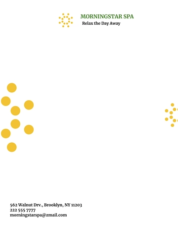 Free Day Spa Letterhead Template to Edit Online