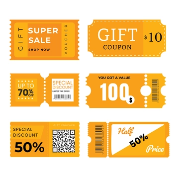 Free Orange Coupon Clipart Template to Edit Online