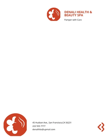 Free Health & Beauty Spa Letterhead Template to Edit Online