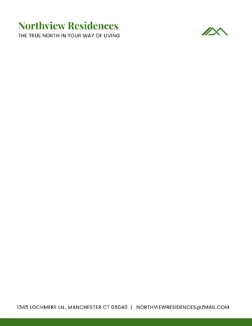 Free Residential Apartment Letterhead Template to Edit Online