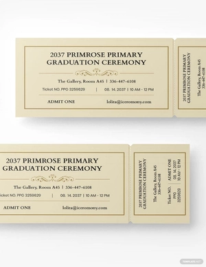 Graduation Diploma Event Ticket Template