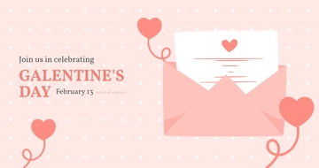 Free Galentine's Day Invitation Facebook Post Template to Edit Online