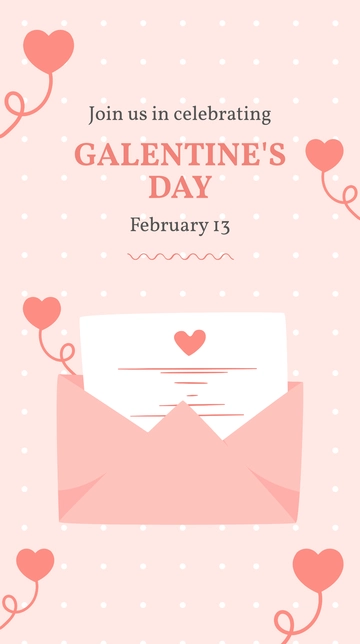Free Galentine's Day Invitation Instagram Story Template to Edit Online