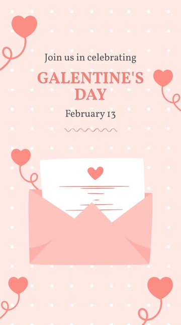 Free Galentine's Day Invitation Whatsapp Post Template to Edit Online