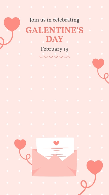 Free Galentine's Day Invitation Snapchat Geofilter Template to Edit Online