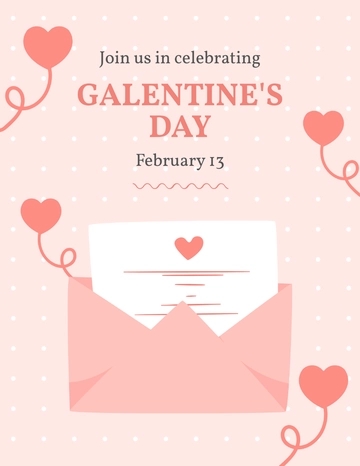Free Galentine's Day Invitation Flyer Template to Edit Online