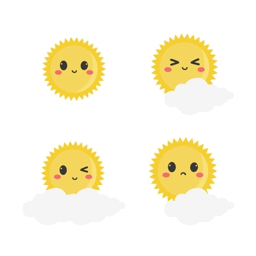 Free Sun Emoji Clipart Template to Edit Online