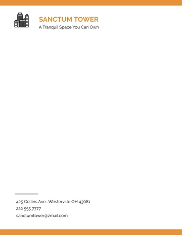 Free Apartment Building Letterhead Template to Edit Online