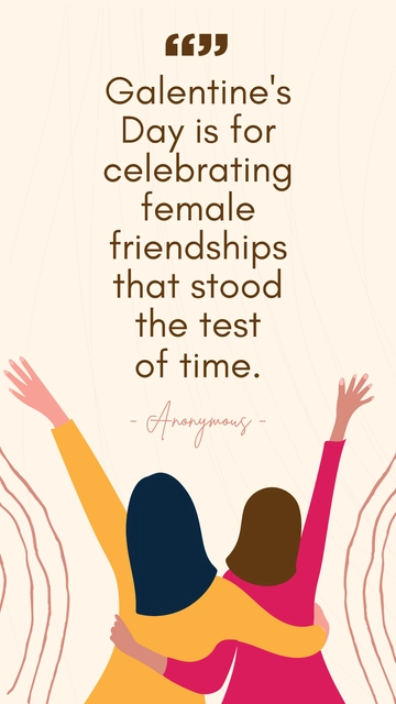 Free Galentines Day Quote Instagram Story Template to Edit Online