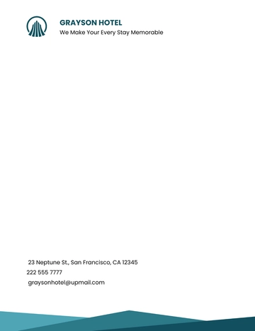 Free Modern Hotels Letterhead Template to Edit Online