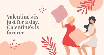 Free Funny Galentines Day Facebook Post Template to Edit Online