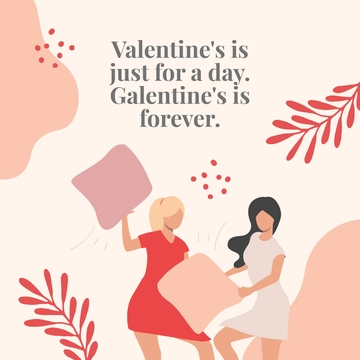Free Funny Galentines Day Instagram Post Template to Edit Online