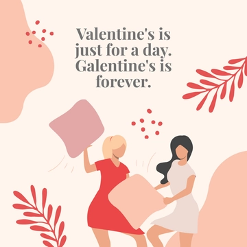 Free Funny Galentines Day Linkedin Post Template to Edit Online