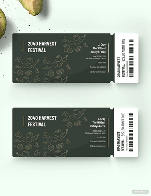 Harvest Festival Ticket Template