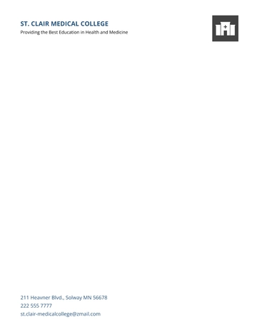 Free Medical College Letterhead Template to Edit Online