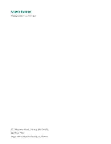 Free College Principal Letterhead Template to Edit Online