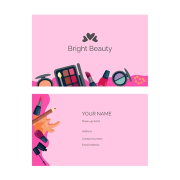Free Makeup Artist Business Card Vector Template to Edit Online