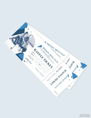 Hockey Raffle Ticket Template