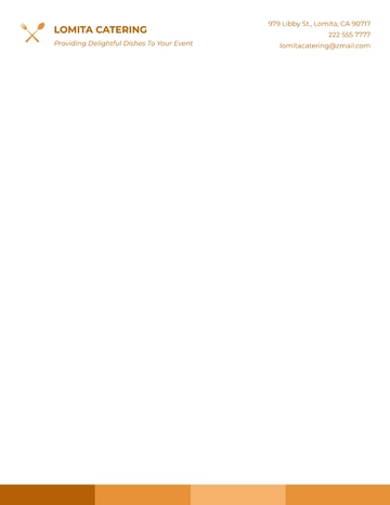 Free Caterer Letterhead Template to Edit Online