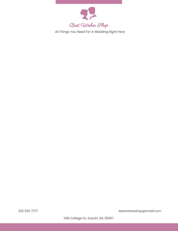 Free Wedding Store & Supplies Letterhead Template to Edit Online