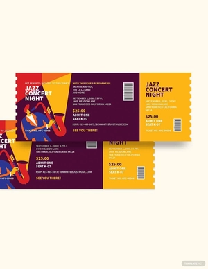 Jazz Concert Ticket Template