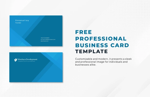 Free Professional Business Card Vector Template to Edit Online