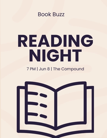 Free Book Club Flyer Template to Edit Online