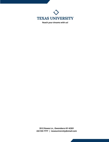 Free Sample College Letterhead Template to Edit Online